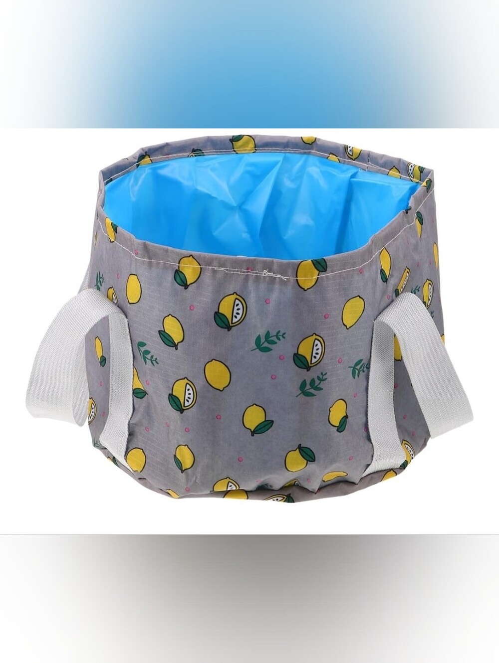 Portable Foot Pedicure Soaking Bucket: Waterproof Collapsible Oxford Bag, Grey